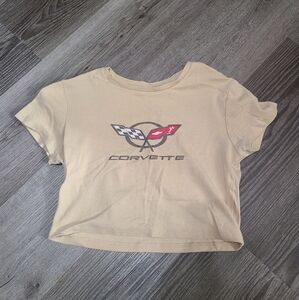 Tan Corvette crop top M